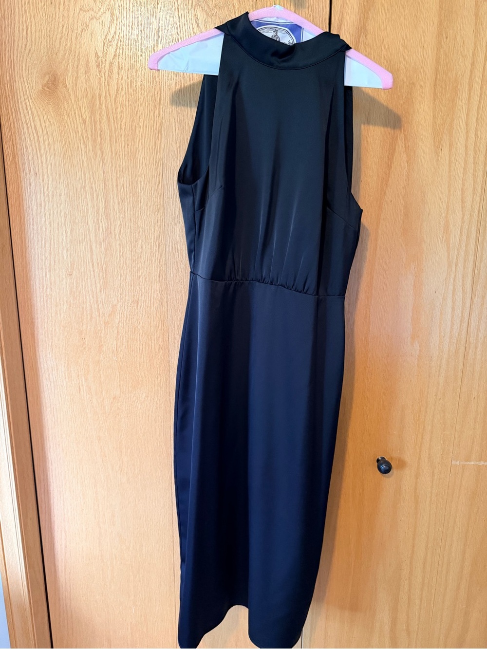 Sam Edelman Black Sleeveless Mock-Neck Midi Dress